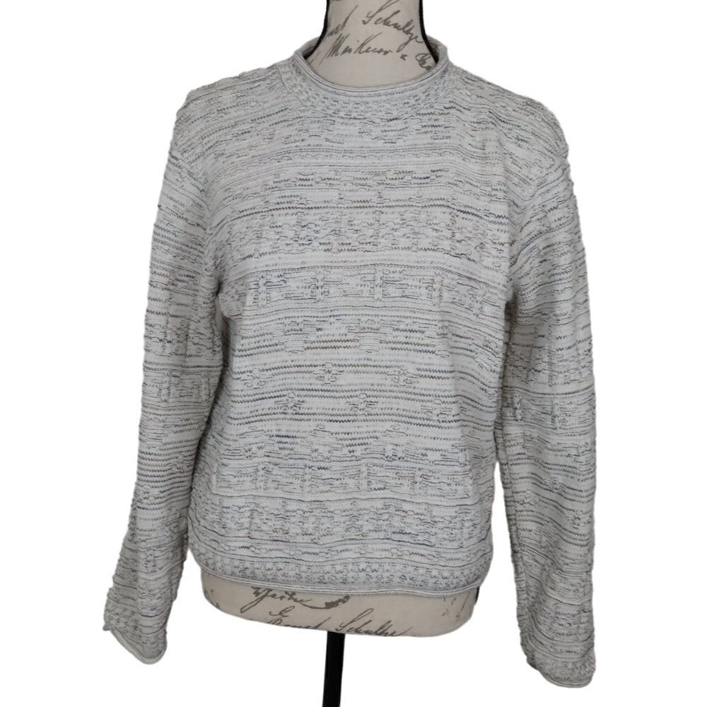 Carolina Colours  | Vintage  Multi Color Neutral Cotton Knit Sweater | Size M